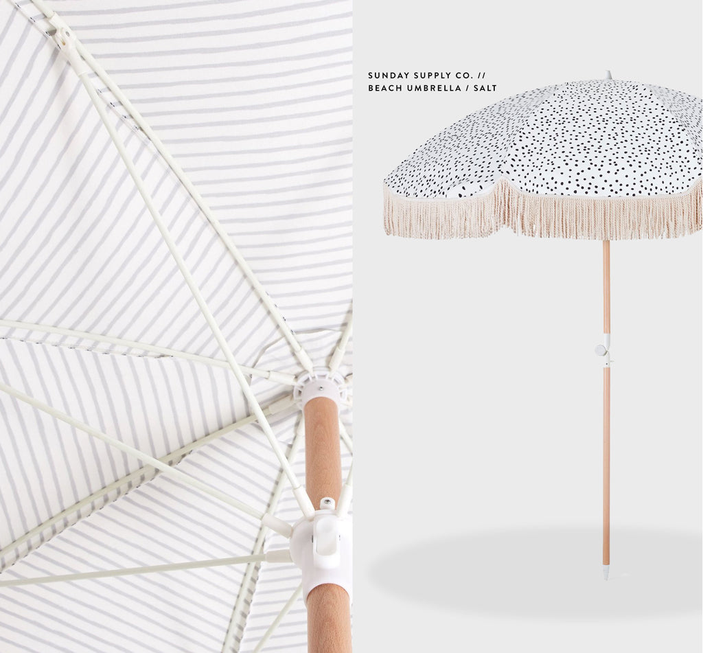 Sunday Supply Co modern beach umbrella