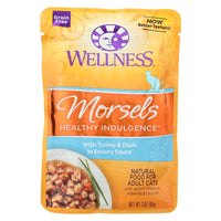 Wellness Pet Products Cat Food - Morsels With Turkey And Duck In Savory Sauce - Case Of 24 - 3 Oz. - Lakehouse Foods