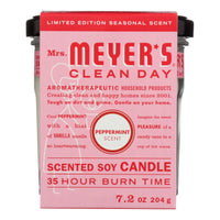 Mrs.meyers Clean Day - Soy Candle Peppermint - Case Of 6 - 7.2 Oz - Lakehouse Foods