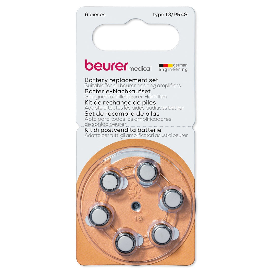 BEURER REPLACEMENT HEARING AID BATTERIES FOR HA20 / HA50 #641.04