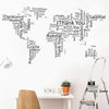 Carte du Monde Sticker Mural Merci