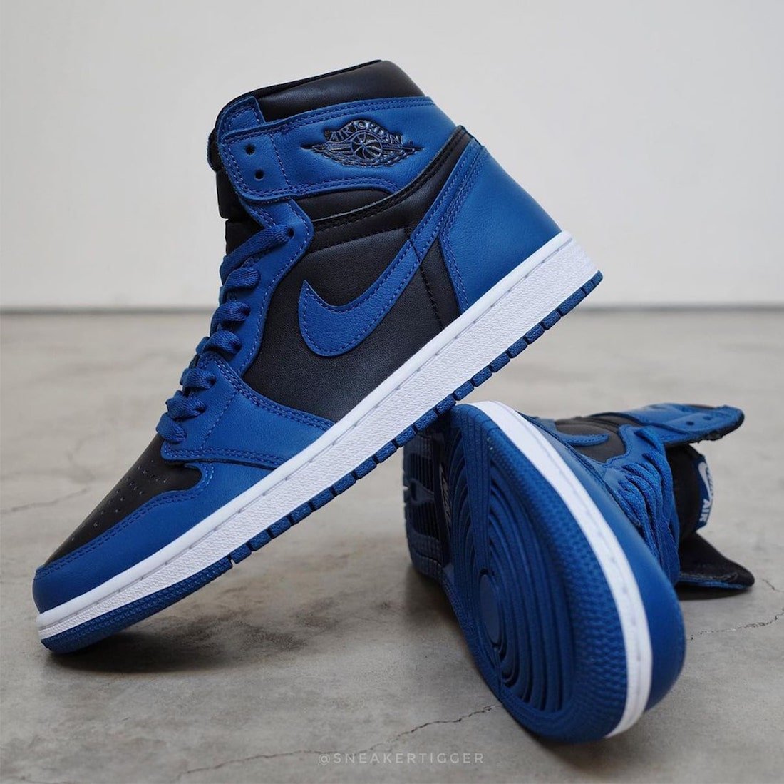 nike air jordans black and blue