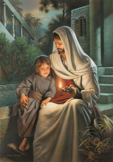 footsteps of jesus clipart with children