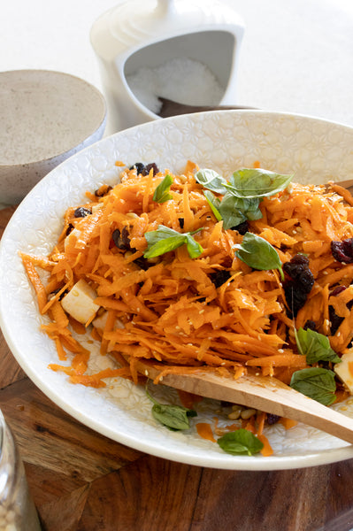 vegan carrot & feta salad