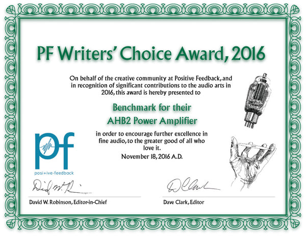 PF Writer's Choice Award 2016 for AHB2