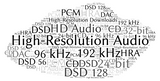 High-resolution audio word cloud