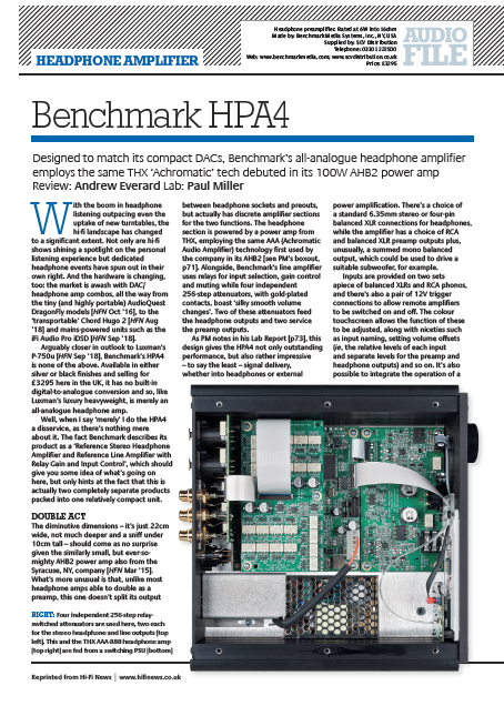 HiFi HPA4 review page 1
