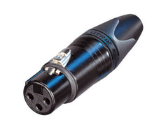 Neutrik premium XLR connector with black housing