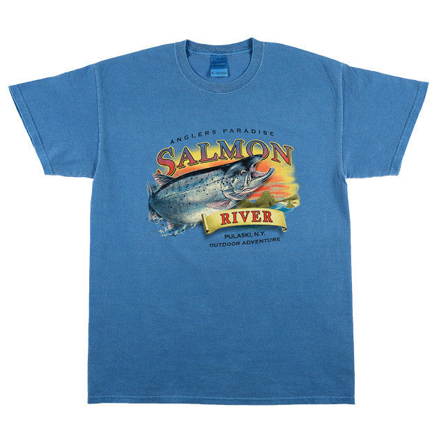 SPAWN OF THE DEAD  Fishing Tee Shirt Blue Size Large