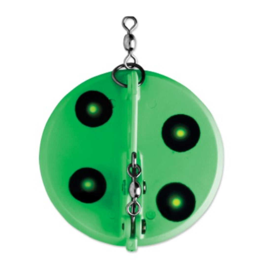 Luhr Jensen Dipsy Diver Flo Green/Chart UV/Chrome Bottom Fat Nancy's