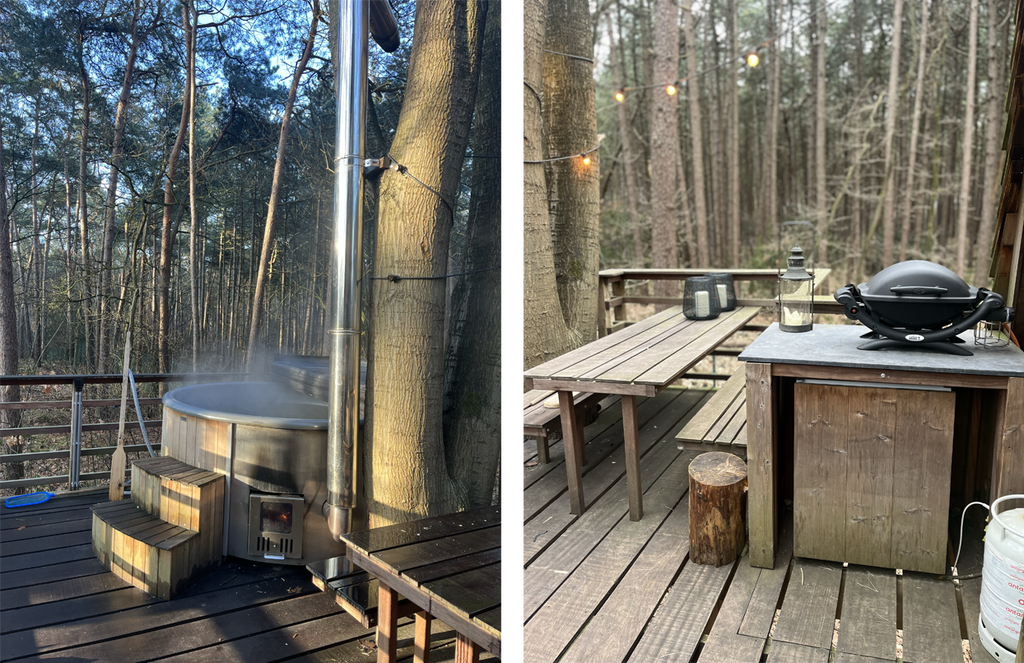 Tree house hot tub Belgium