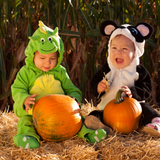 Two babies in Halloween costumes, Bundle of Joy Box Halloween tips blog, Baby costumes