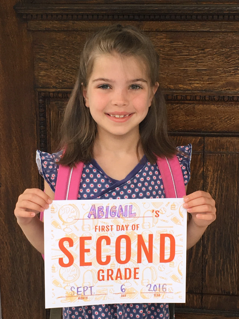 First Day of Second Grade Sign | Smudge Ink