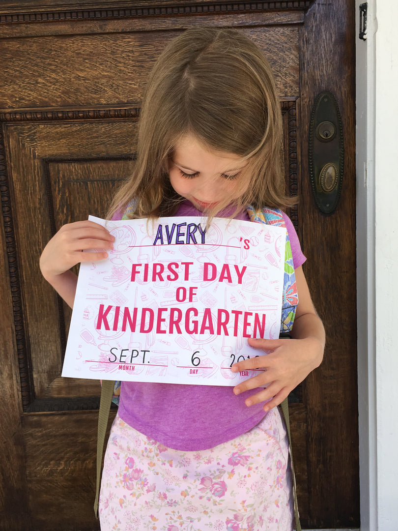 First Day of Kindergarten Sign | Smudge Ink
