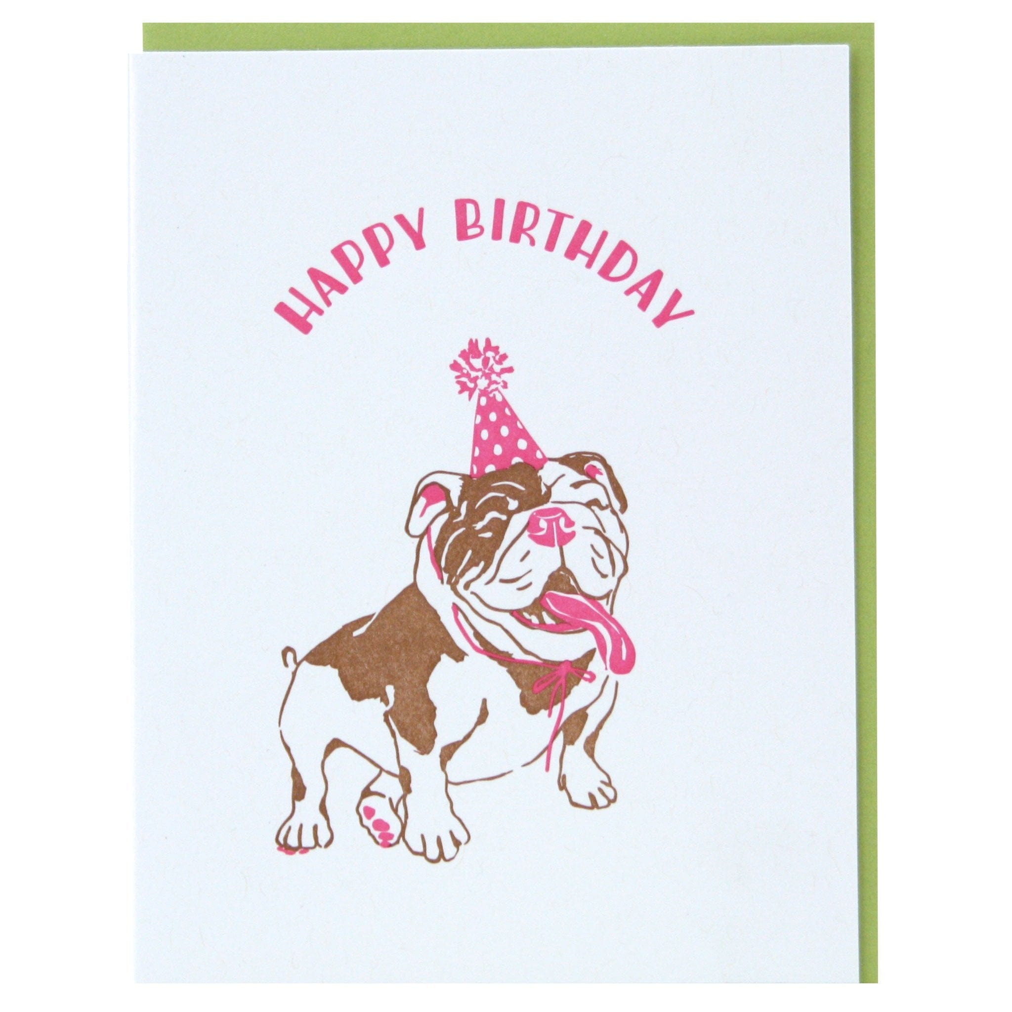 happy birthday bulldog card