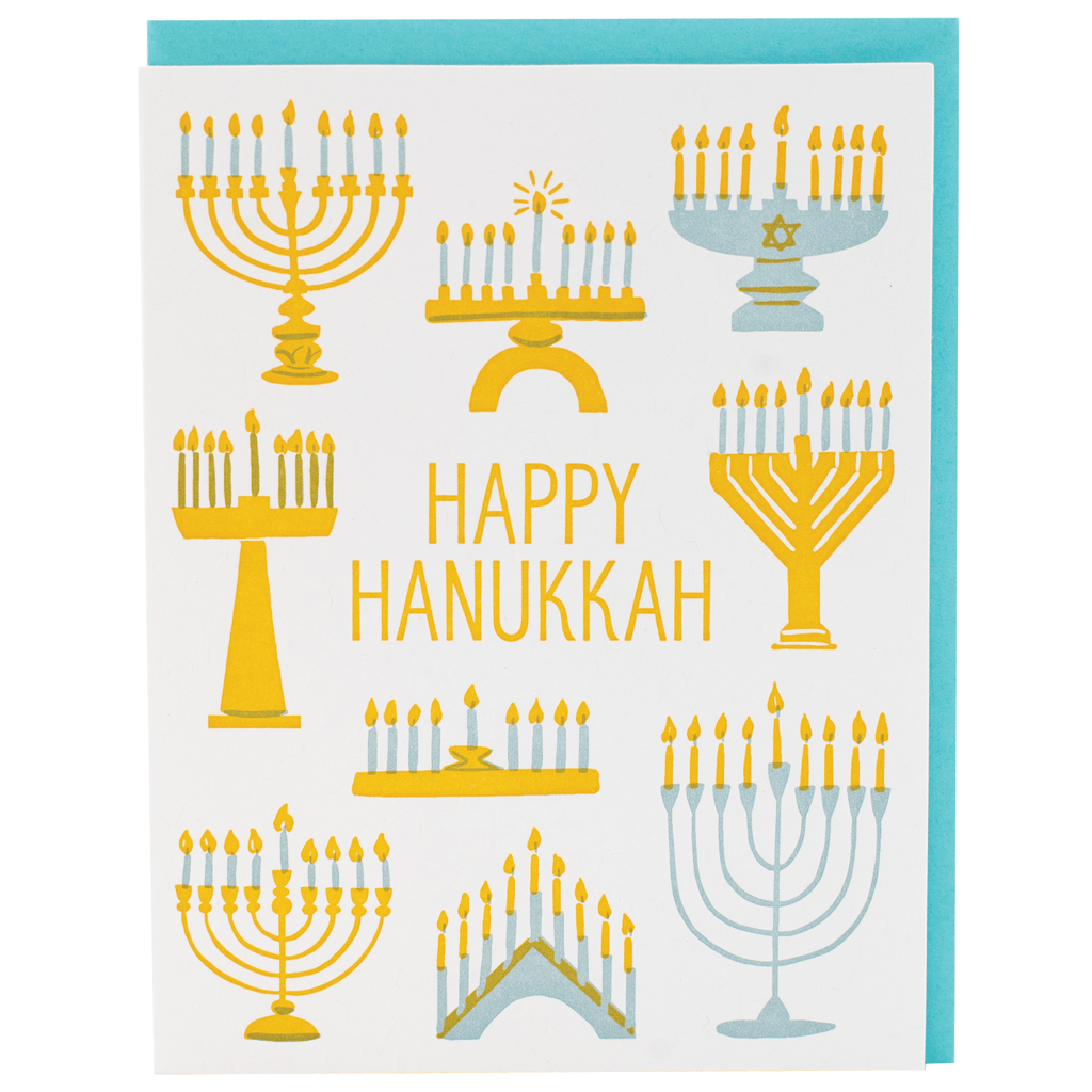 Menorahs Hanukkah Card | Smudge Ink