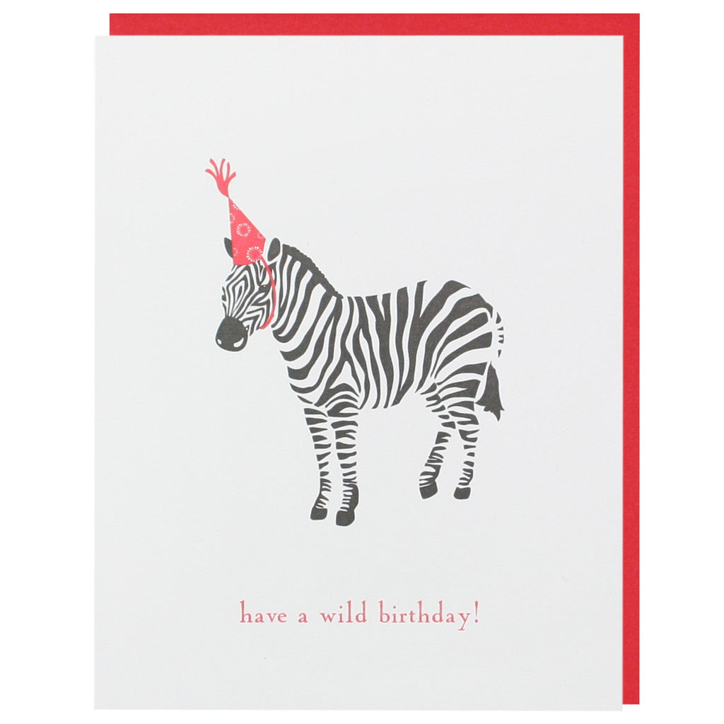 Elegant 20 Zebra Birthday Card