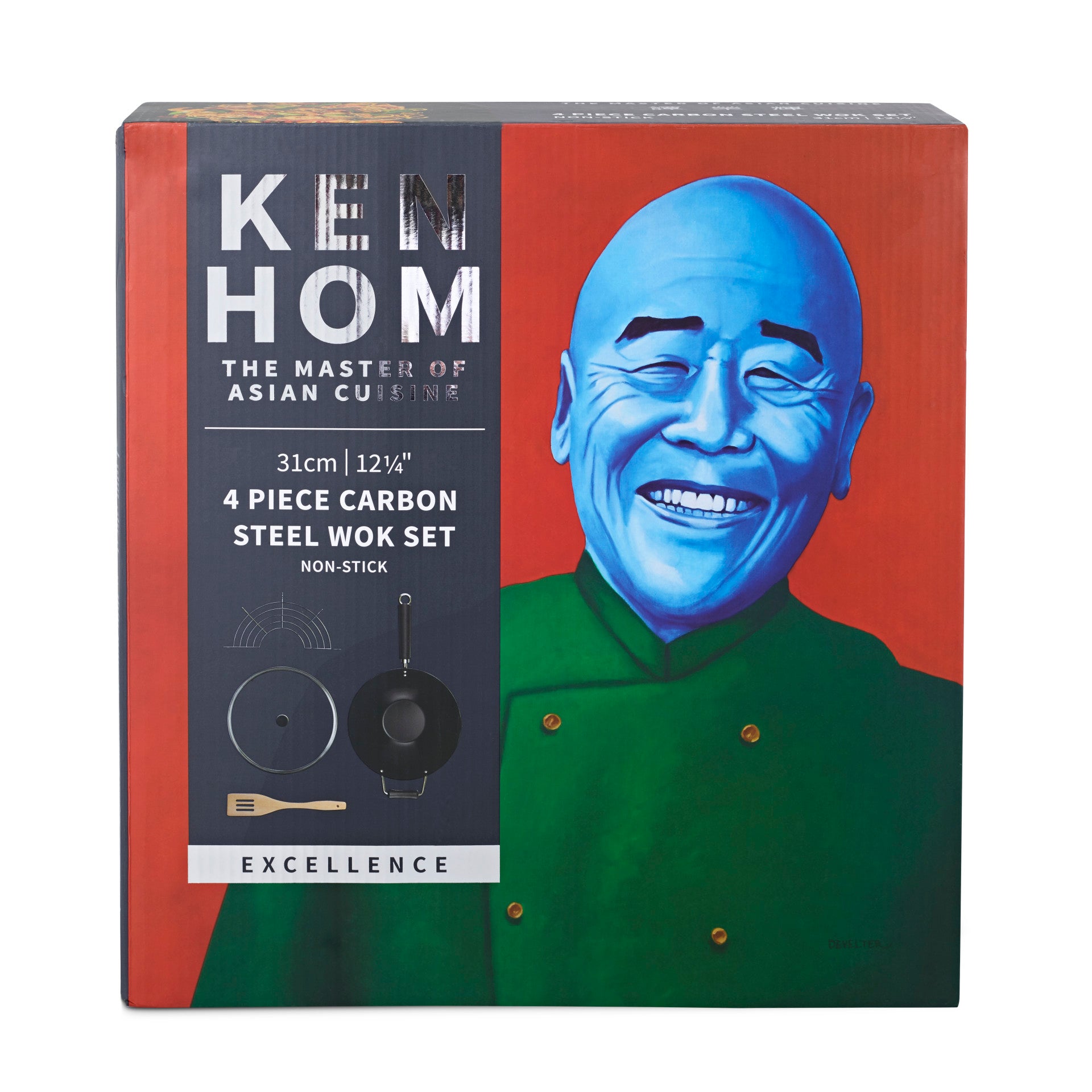 Ken Hom Classic Non-Stick Mini Wok, 20cm, Black
