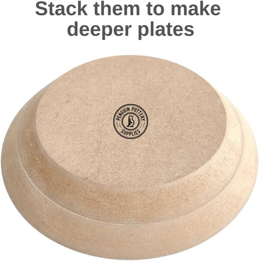 Penguin Pottery - Ceramic Mold for Clay - Handbuilding Dish Plate Slump Mold - Press Mold - Round Set - 8 and 9.5