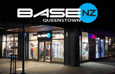BaseNZ Queenstown Store at Night