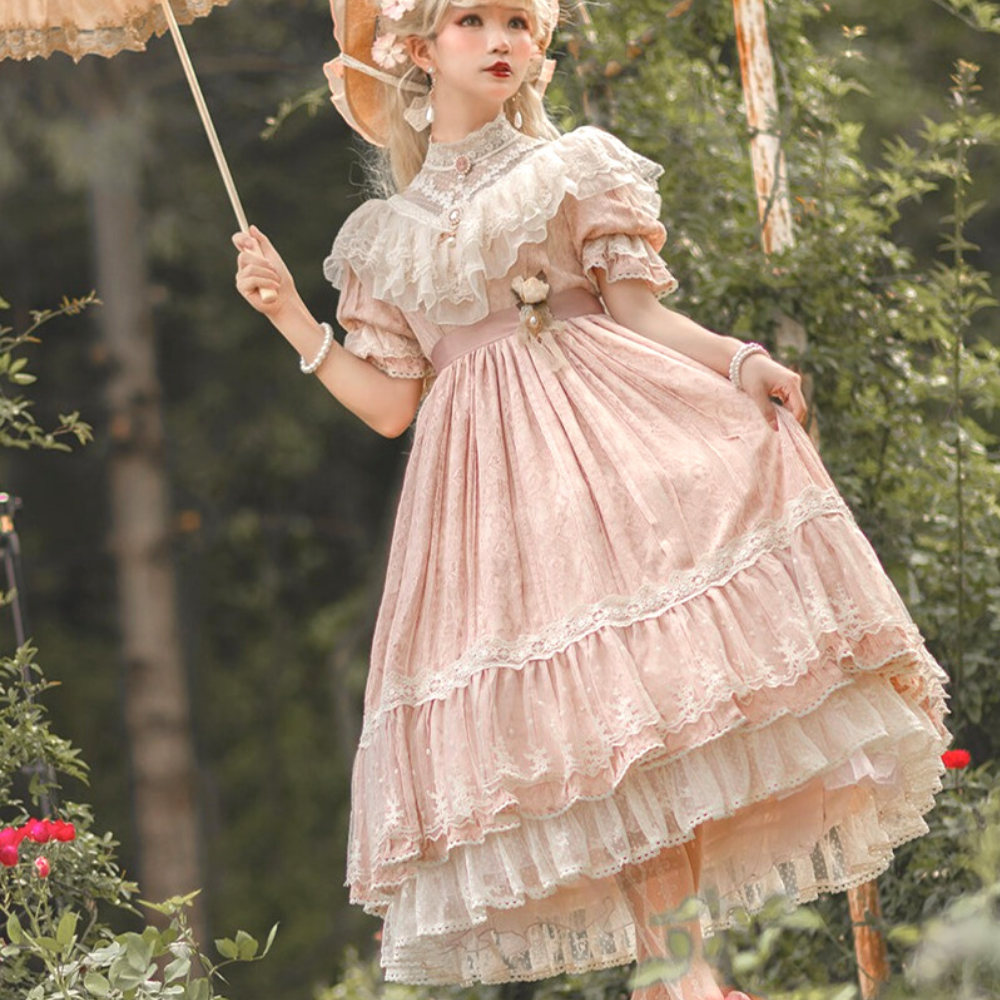 大人のプリンセスドレス ピンクドレス ロリータファッション通販ronron