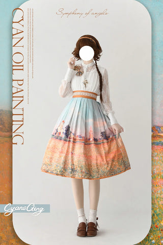 Spring/Summer/Autumn/Winter Oil Painting Skirt