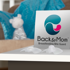 Stop baby from biting nipple while feeding with the Back To Mom kit. If baby is biting nipples or if you have cut nipples then this kit can help protect your nipple from teething baby. 