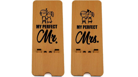 Mr. and Mrs. Perfect wooden mobile stand