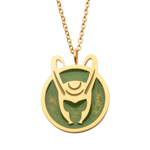 Marvel Loki gold pendant necklace