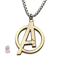 Gold Avengers “A” logo Pendant Necklace