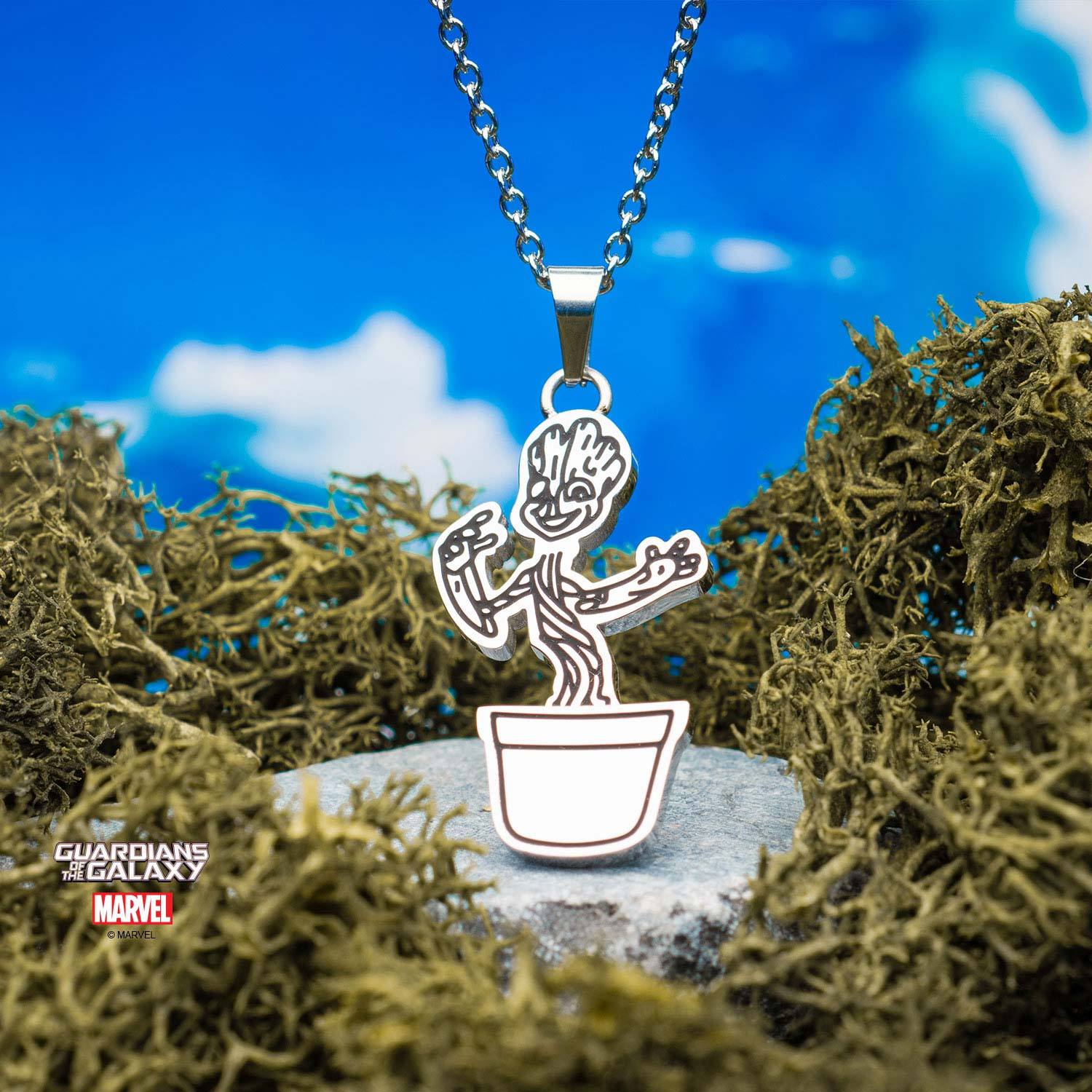 I AM GROOT - Chibi Groot - Pendant Necklace : : Jewellery S1  Studio Marvel