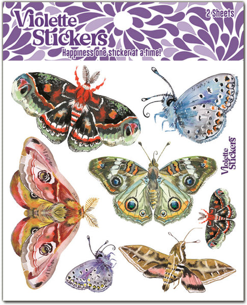 C66 Pastel Pink Butterflies – Violette Stickers
