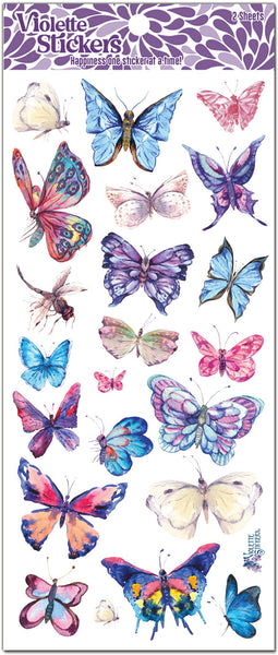 C66 Pastel Pink Butterflies – Violette Stickers