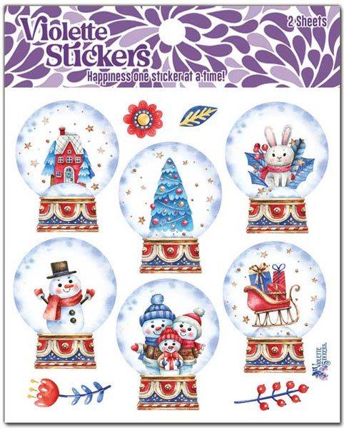 C122 Mini Snowflakes – Violette Stickers