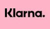 Klarna logo on a pink background