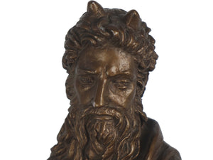 Nuveau Plaster Bust Sculpture Of Moses.
