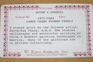 Large Chang Flower Panel, Signed Print