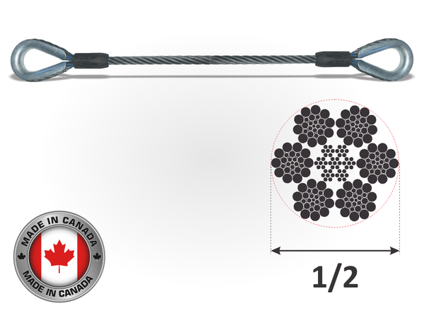 Tinax Heavy Duty Single Body Wire Rope Slings (Eye to Eye ) (3