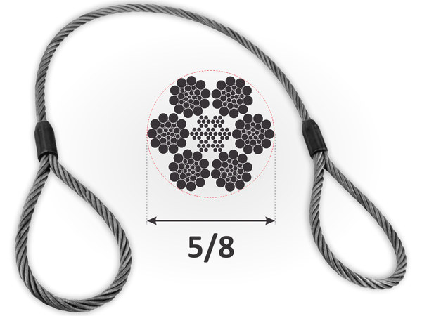 3/8 Wire Rope Sling - Standard Eye