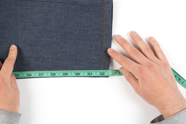 Inseam - Measure from the middle of the crotch stitching down the inseam to the bottom of the jean.