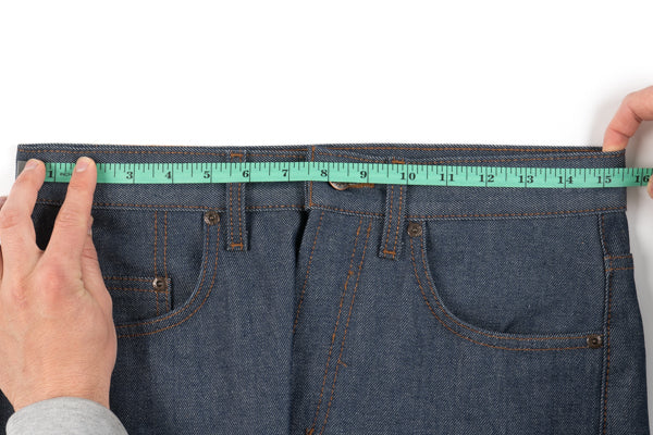 Waist measurement - Measure from one edge of the waistband to the other.
