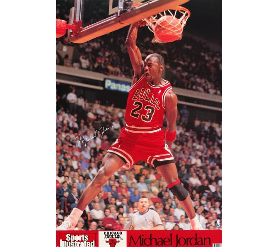 Michael Jordan Vintage Poster Sports Illustrated 90's Jersey | Still
