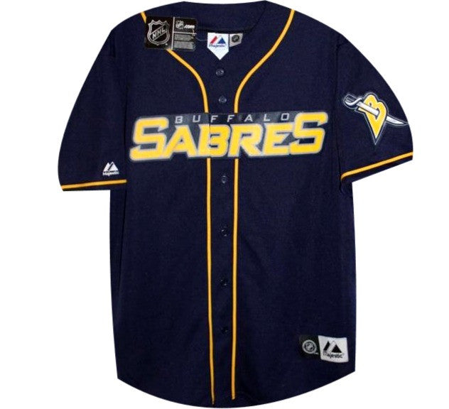 Sabres Retro Baseball Jersey Buffalo 