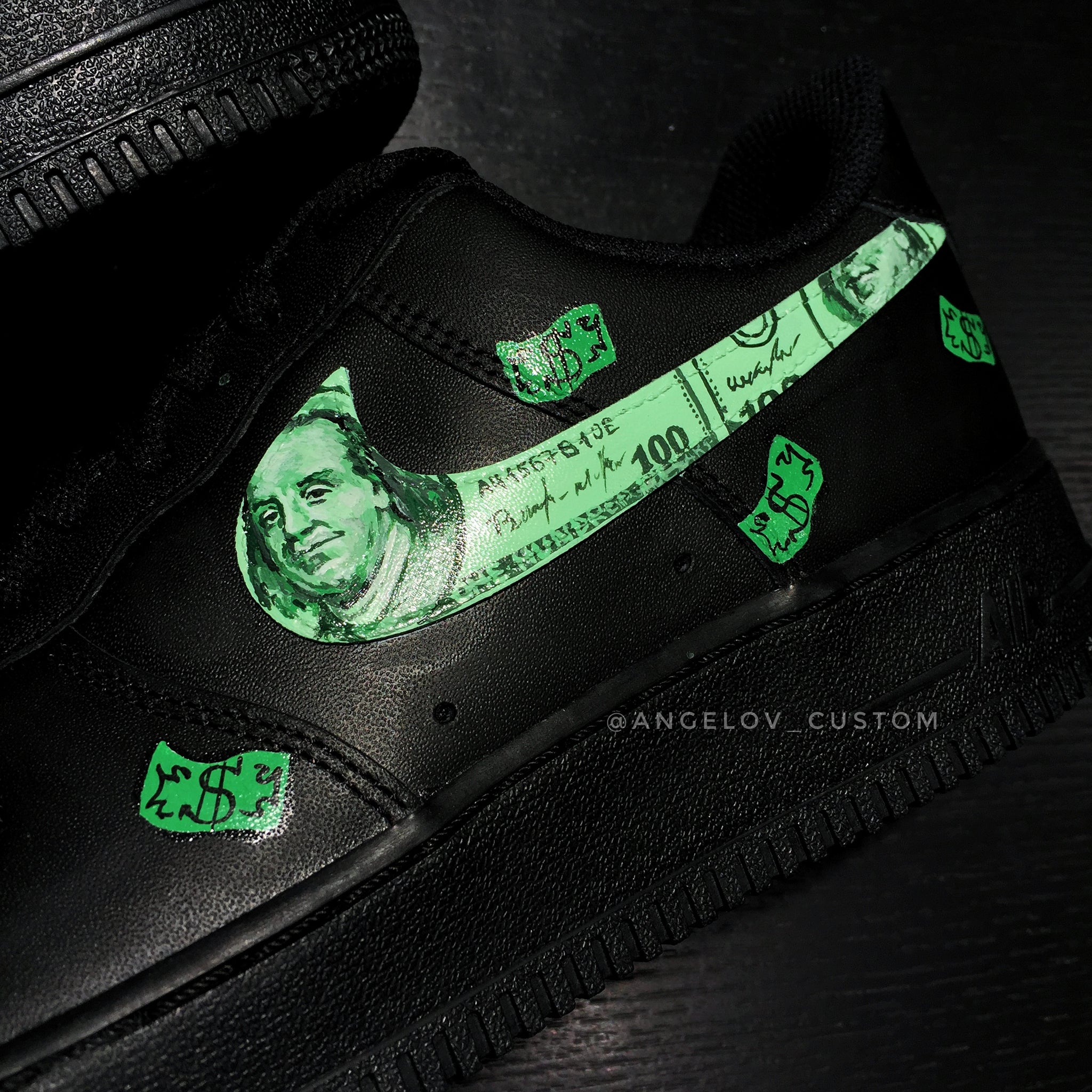 money green air force ones