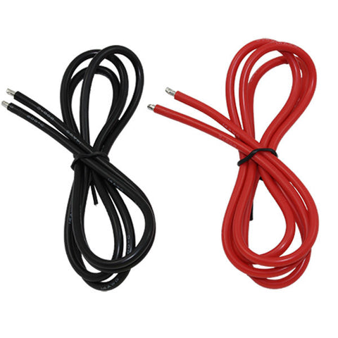 12 AWG Conjoined Red & Black Silicone Wire by the Foot