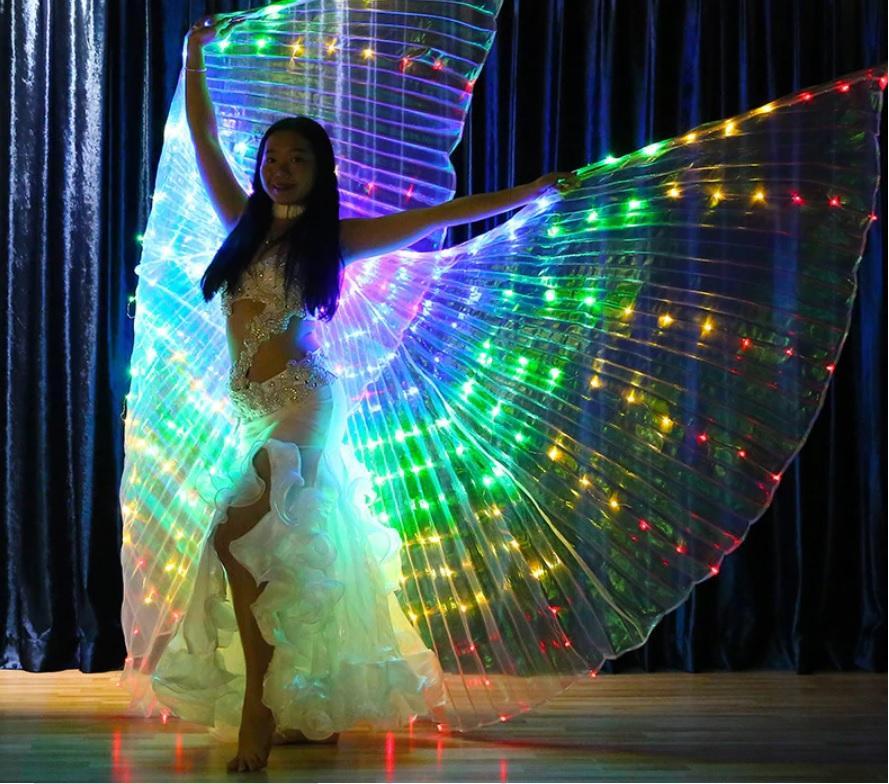 Rainbow LED Light-Up Winged Cape – Rave Wonderland