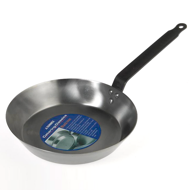 Matfer Bourgeat 062034 9 1/2 Heavy Duty Polished Black Steel Crepe Pan