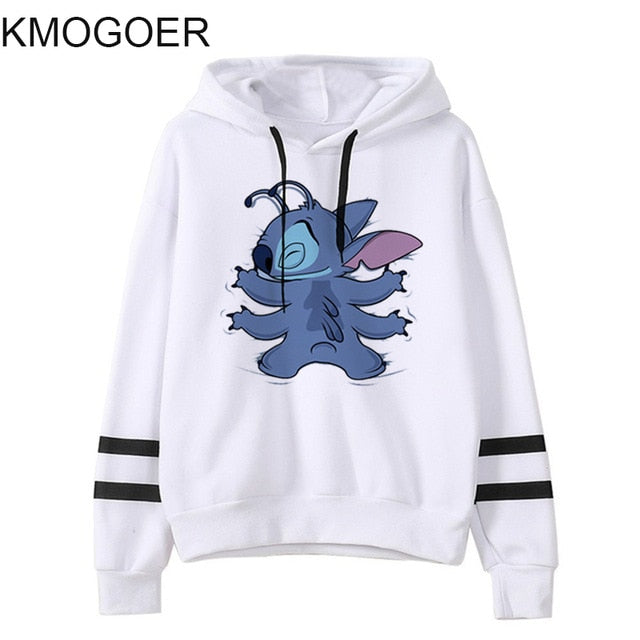 Stitch Sweatshirt Cute Anime Lilo Stitch Hoodie Ladiy Girl Pullover Kp Heathert