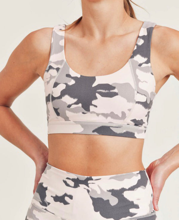 Invincible Sports Bra (White Camo) – mamaoutfitters