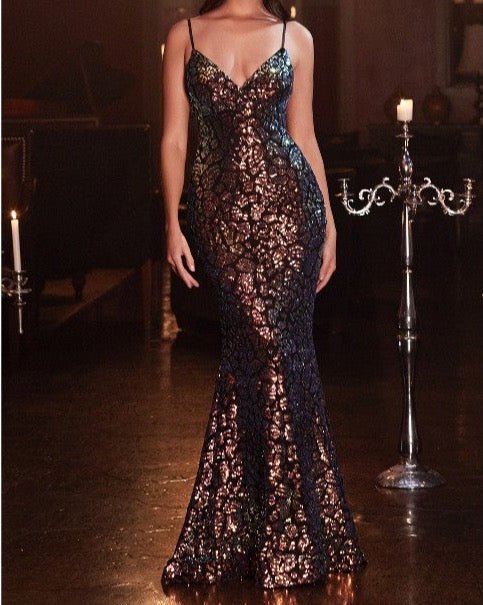 Dawn Gown: Long Formal Sequin Gown– MomQueenBoutique